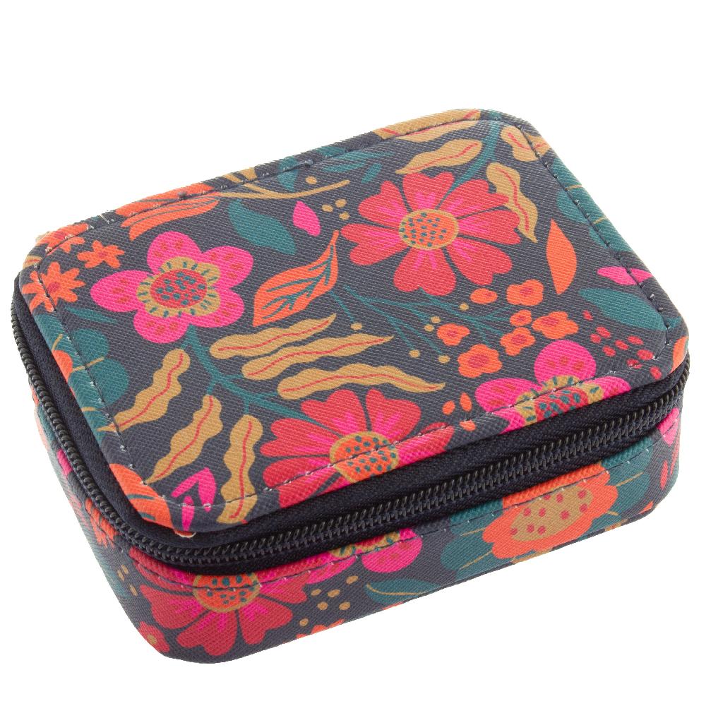 karma gifts Retro Floral Travel Pill Case
