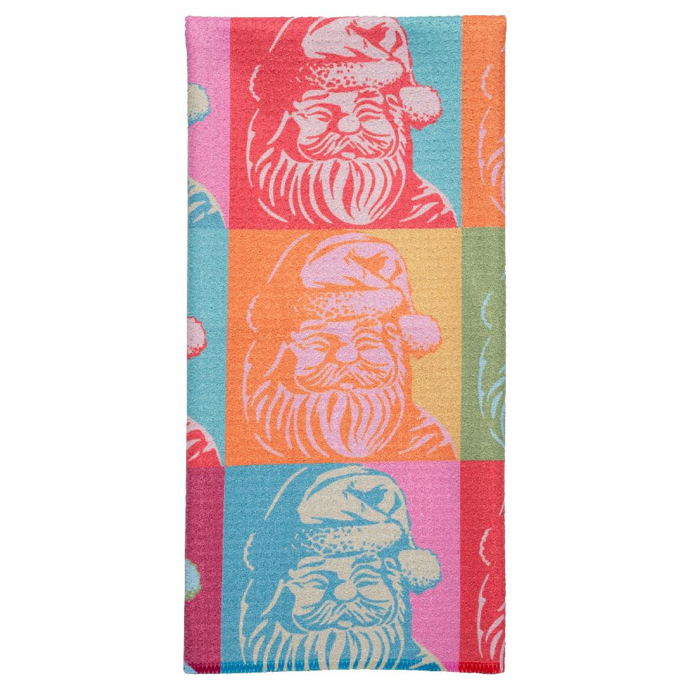 karma gifts Retro Santa Waffle Weave Tea Towel