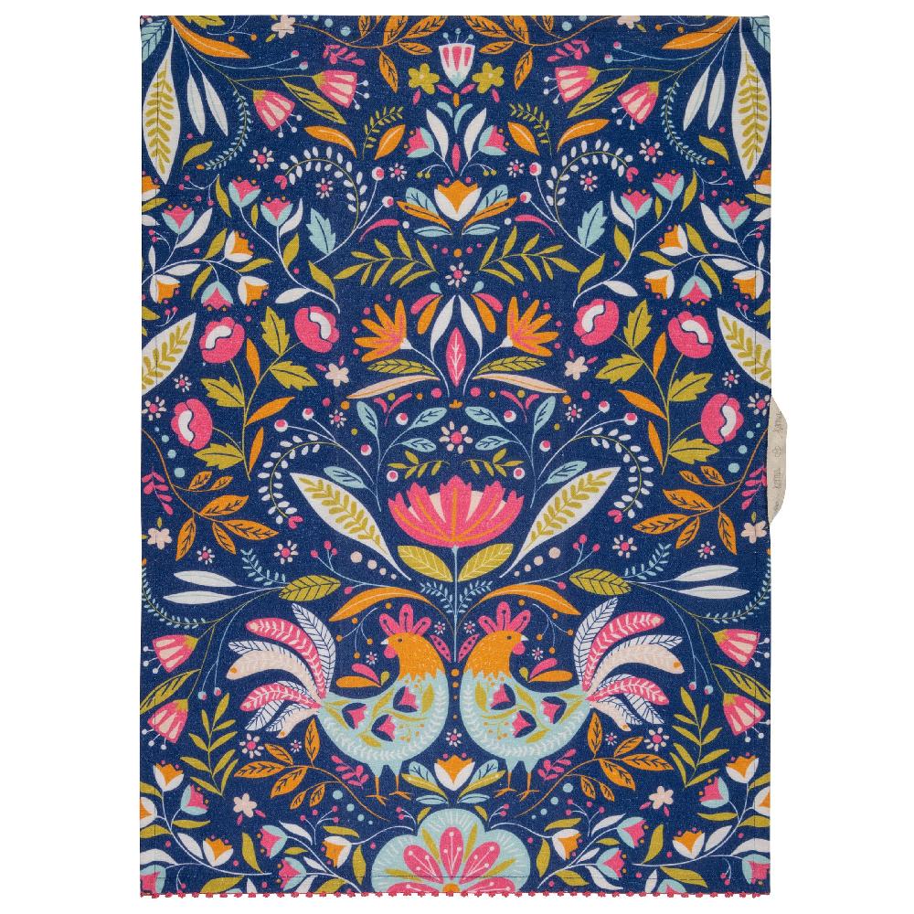 Karma Gifts Rooster Eclectic Tea Towel