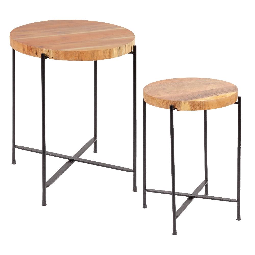 Karma Gifts Round Set Of 2 Nesting Tables