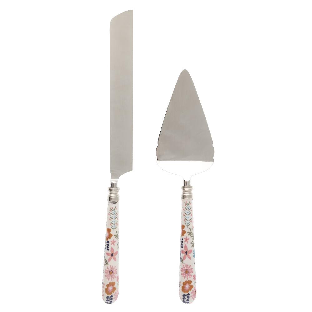 Karma Gifts S/2 Darcy Enamel Cake Servers