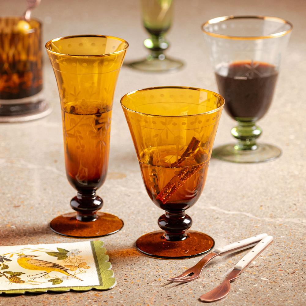 Karma Gifts Sage Etched Wine Glass