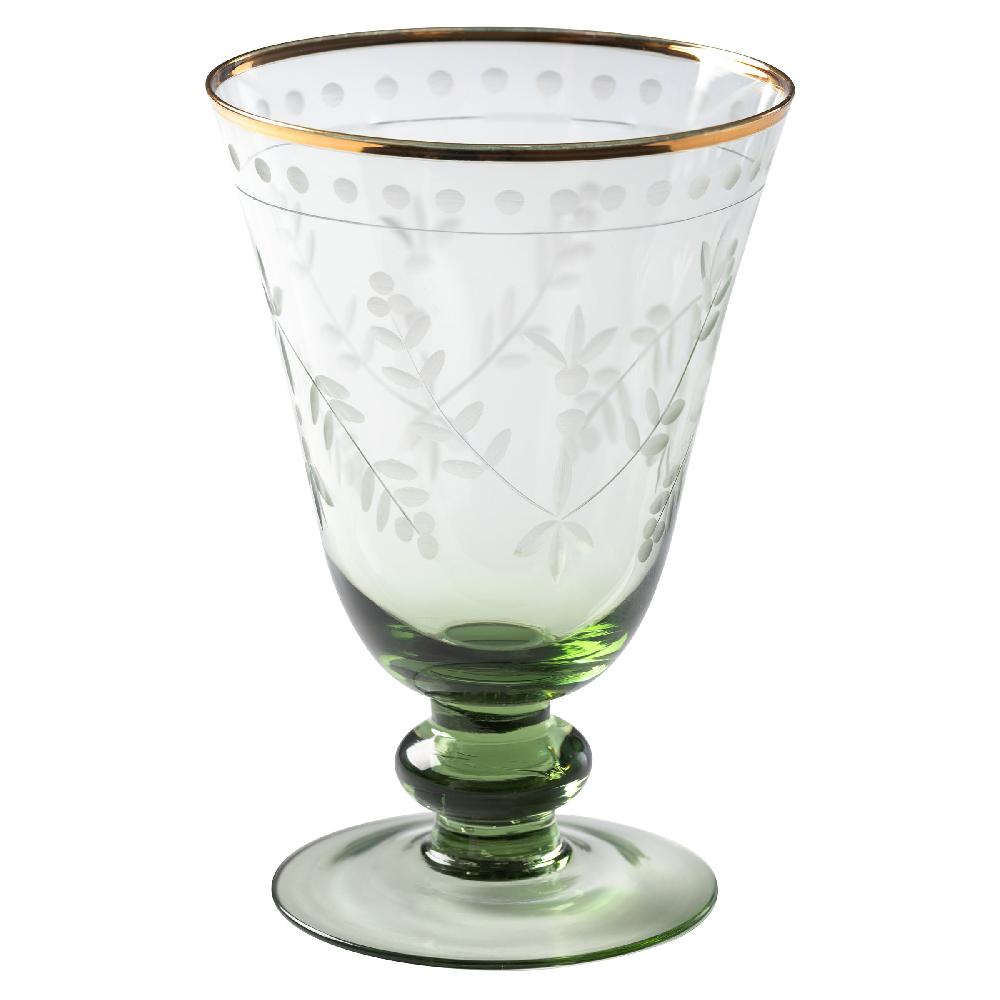 karma gifts Sage Etched Wine Glass