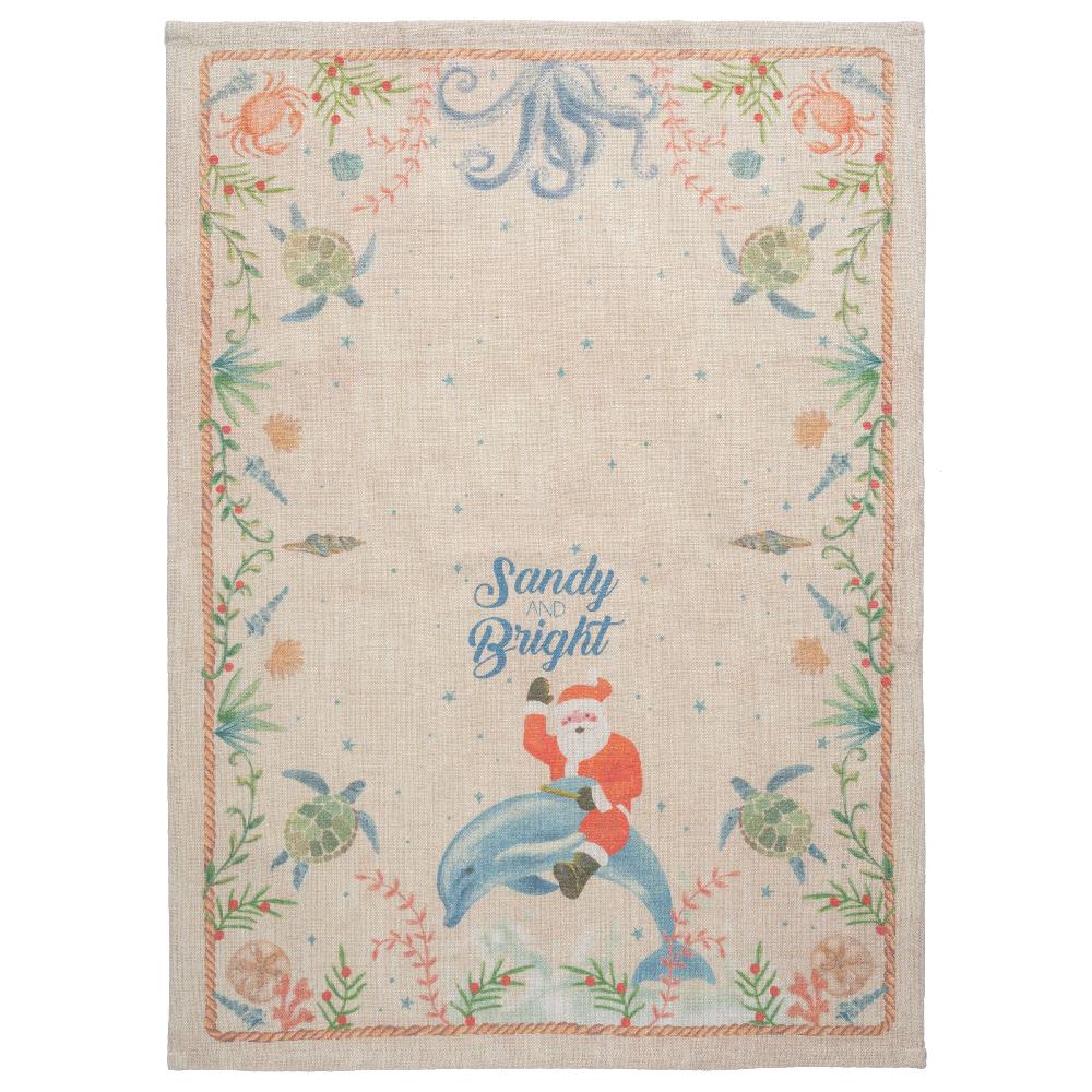 Karma Gifts Sandy And Bright Holiday Tea Towel