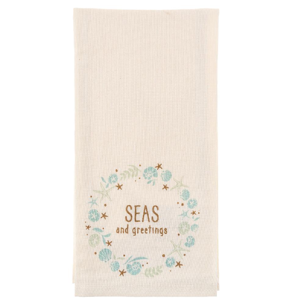 karma gifts Seas And Greetings Holiday Tea Towels