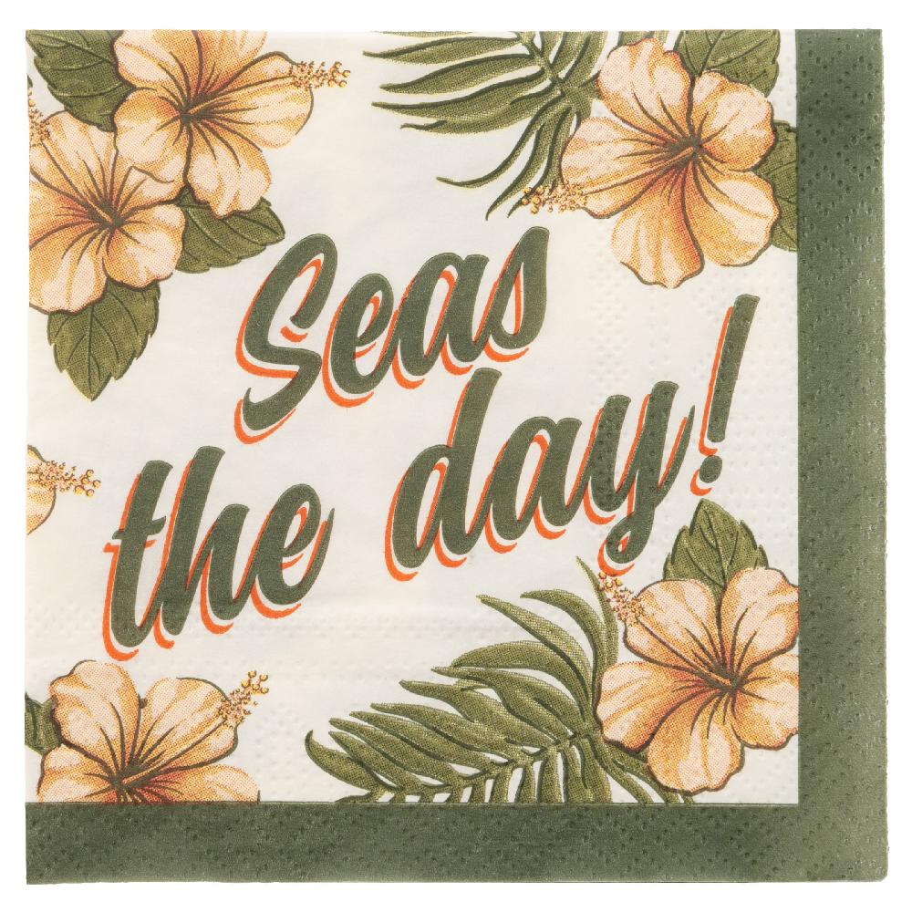 karma gifts Seas the Day Cocktail Paper Napkins