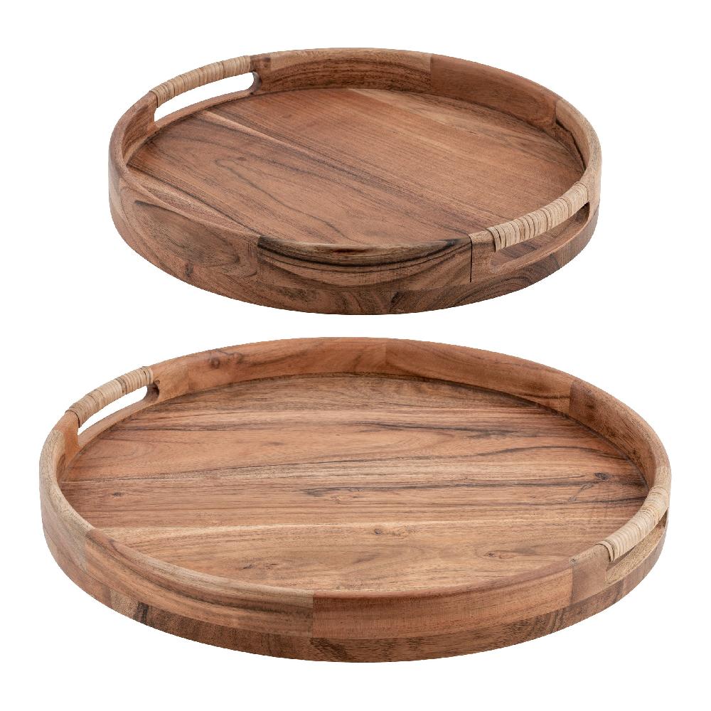 karma gifts Set of 2 Boardwalk Round Trays