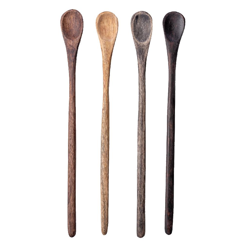 karma gifts Set of 4 Wood Tasting Spoons Set of 4