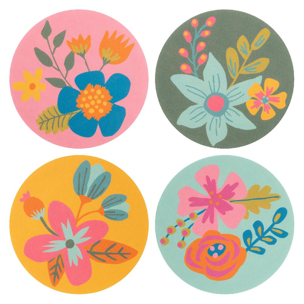 karma gifts Shelly Floral Pulp Paper Coasters
