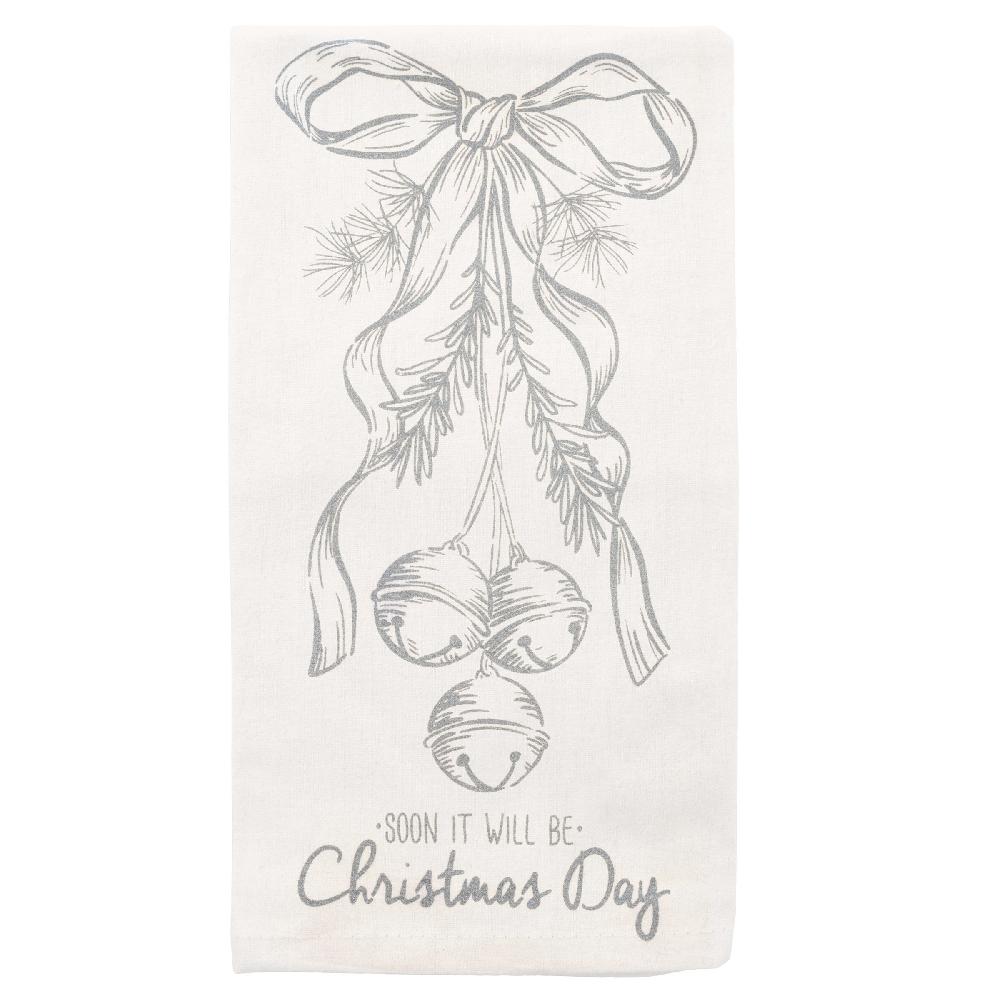 Karma Gifts Silver Bells Holiday Tea Towels