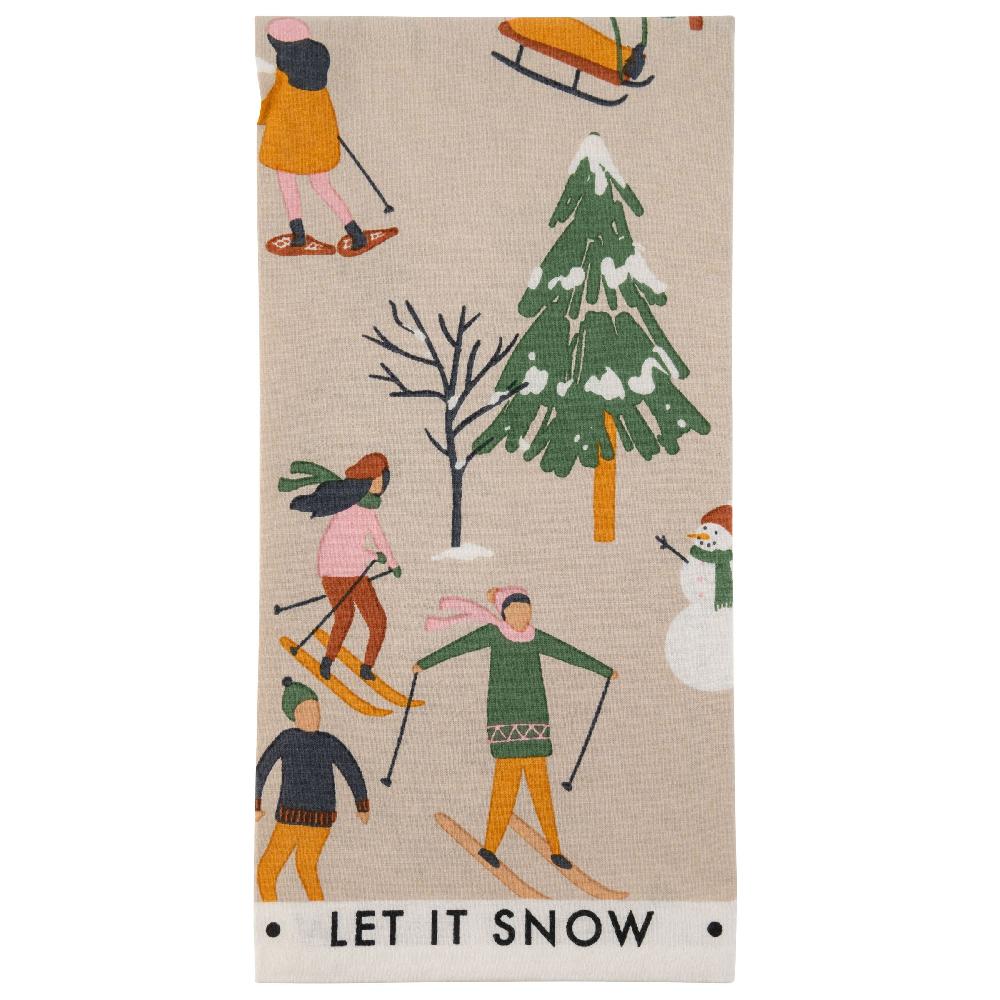 karma gifts Ski Holiday Shelly Tea Towel