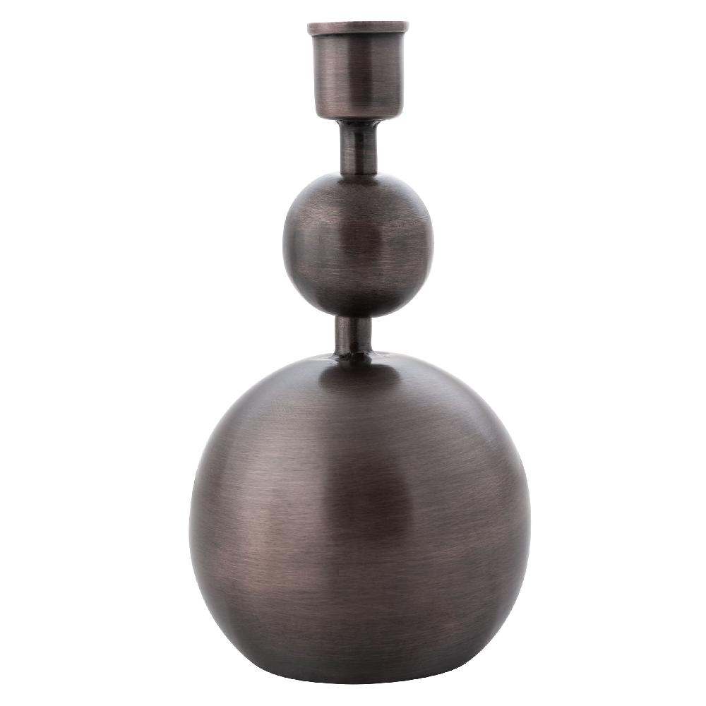 karma gifts Small Bronze Orb Candlestick Holder