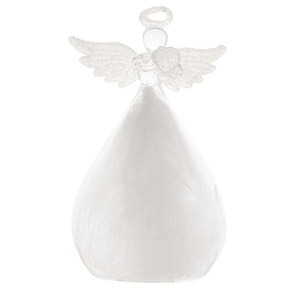 karma gifts Small Feather Angel Glass Ornament
