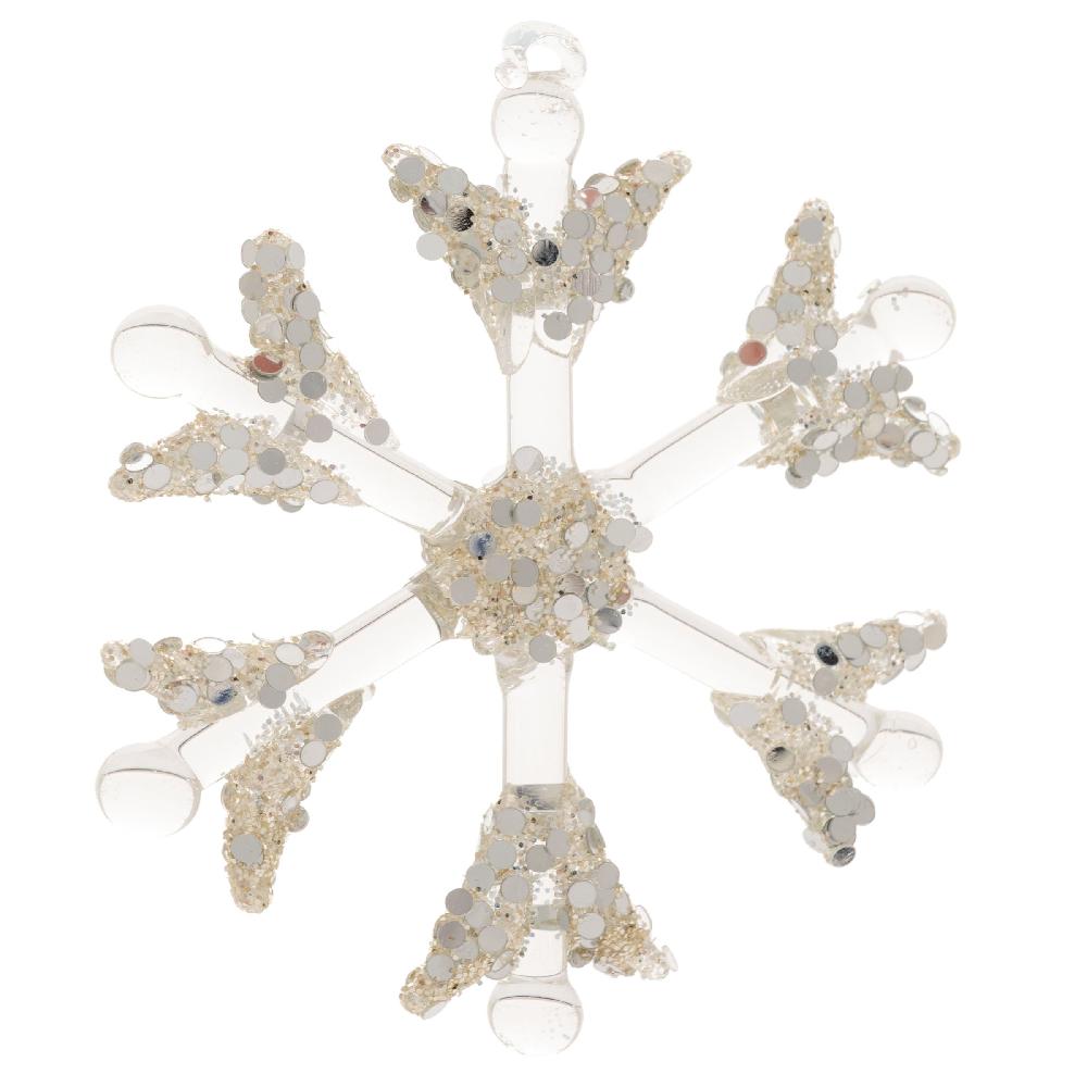 Karma Gifts Small Orb Snowflake Glass Ornament