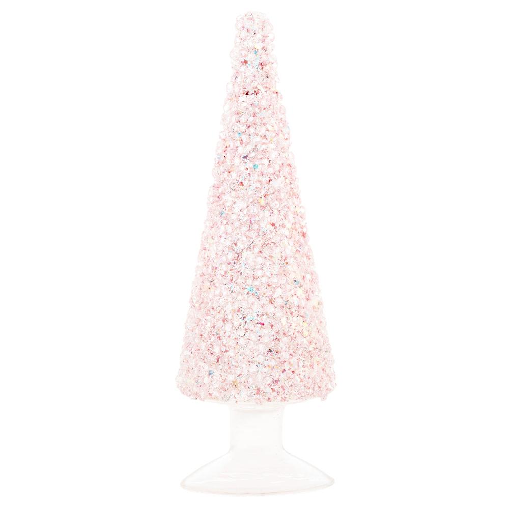 Karma Gifts Small Pink Glitter Glass Tree