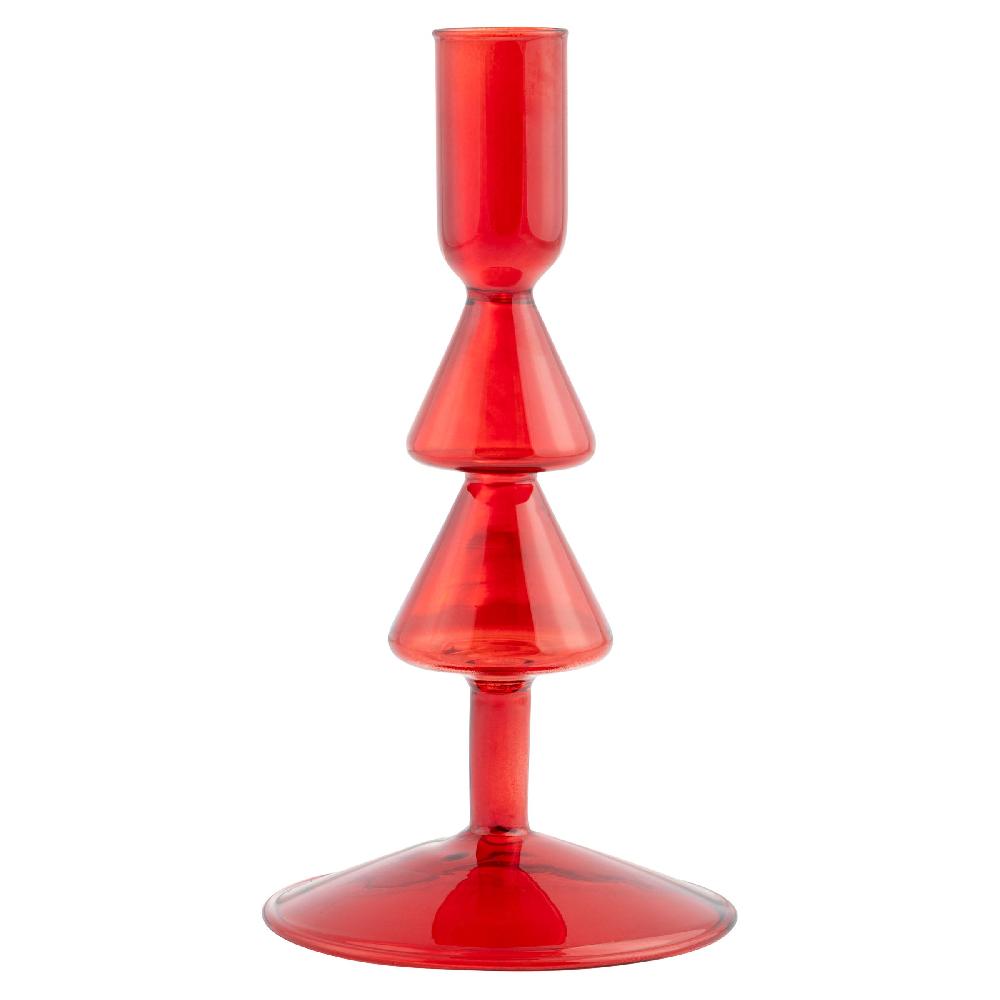 karma gifts Small Red Tree Glass Candle Holder