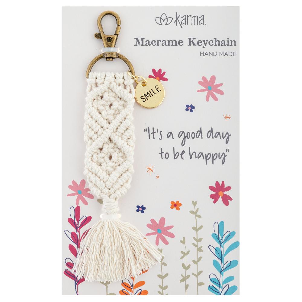 Karma Gifts Smile Macrame Keychains