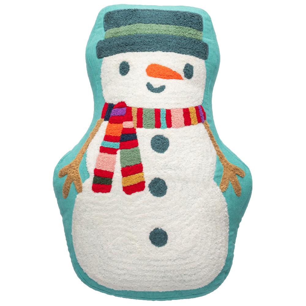 karma gifts Snowman Shaped Embroidered Pillow