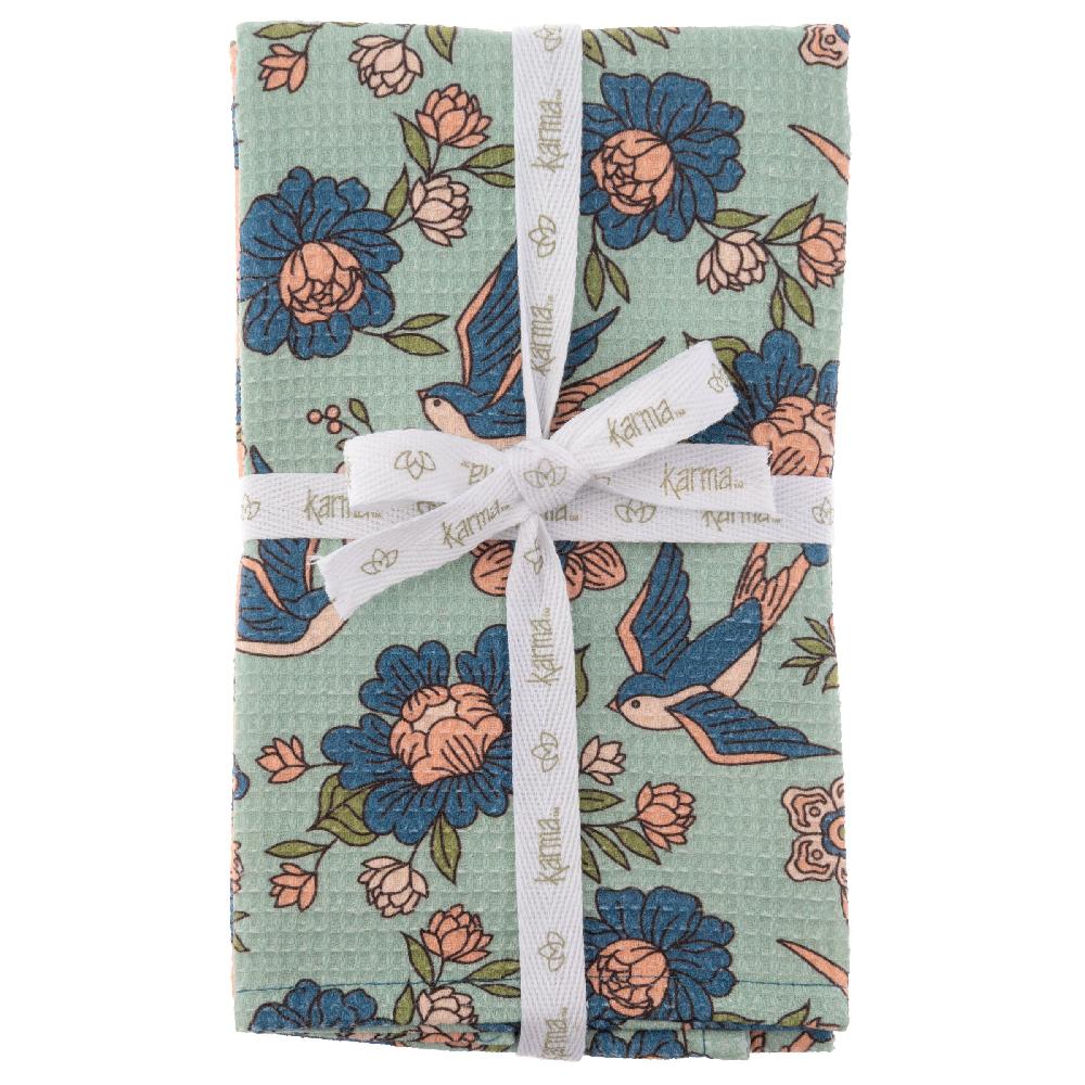 Karma Gifts Sparrows Waffle Weave Tea Towels