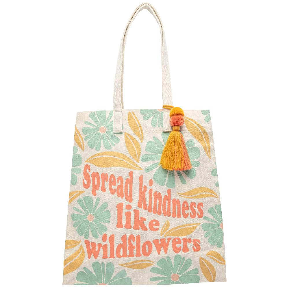 karma gifts Spread Kindness Canvas Tote Bag