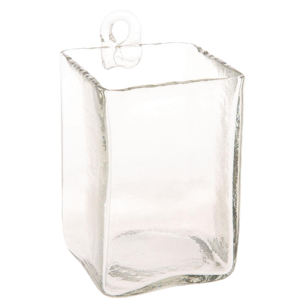 karma gifts Square Hand Blown Hanging Glass Vases