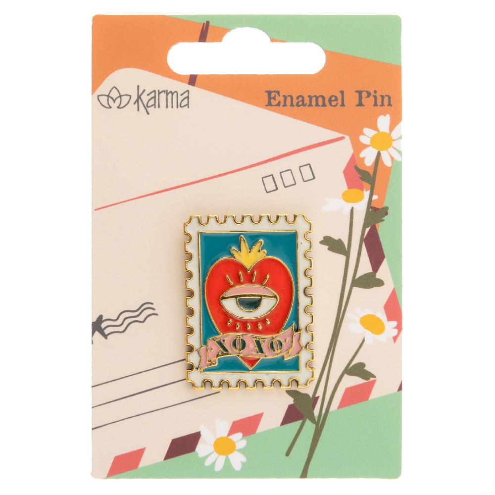 Karma Gifts Stamp Enamel Pins