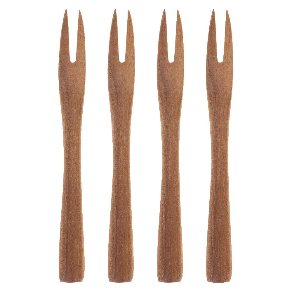 Karma Gifts Teak Fruit Forks Bali Teak Fruit Forks