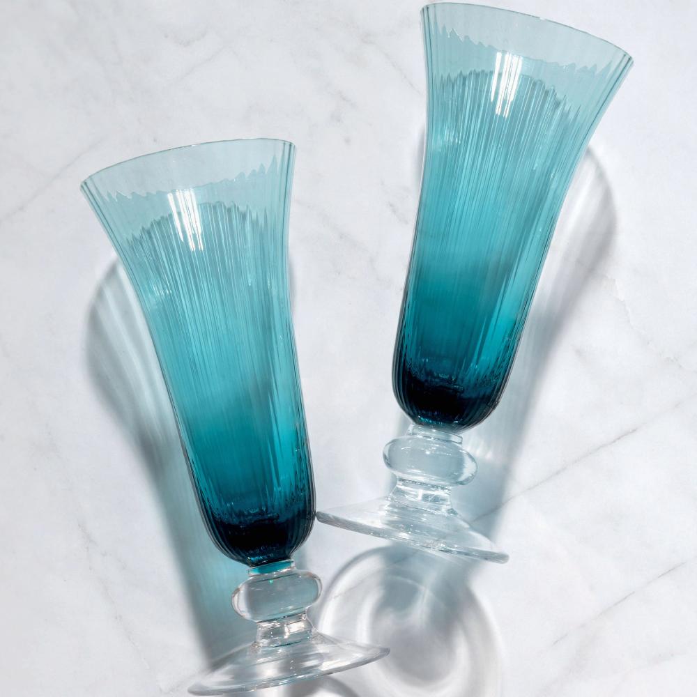 Karma Gifts Teal Aria Champagne Flute