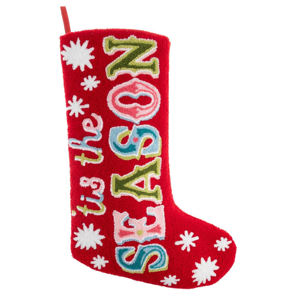 karma gifts Tis the Season Embroidered Stocking