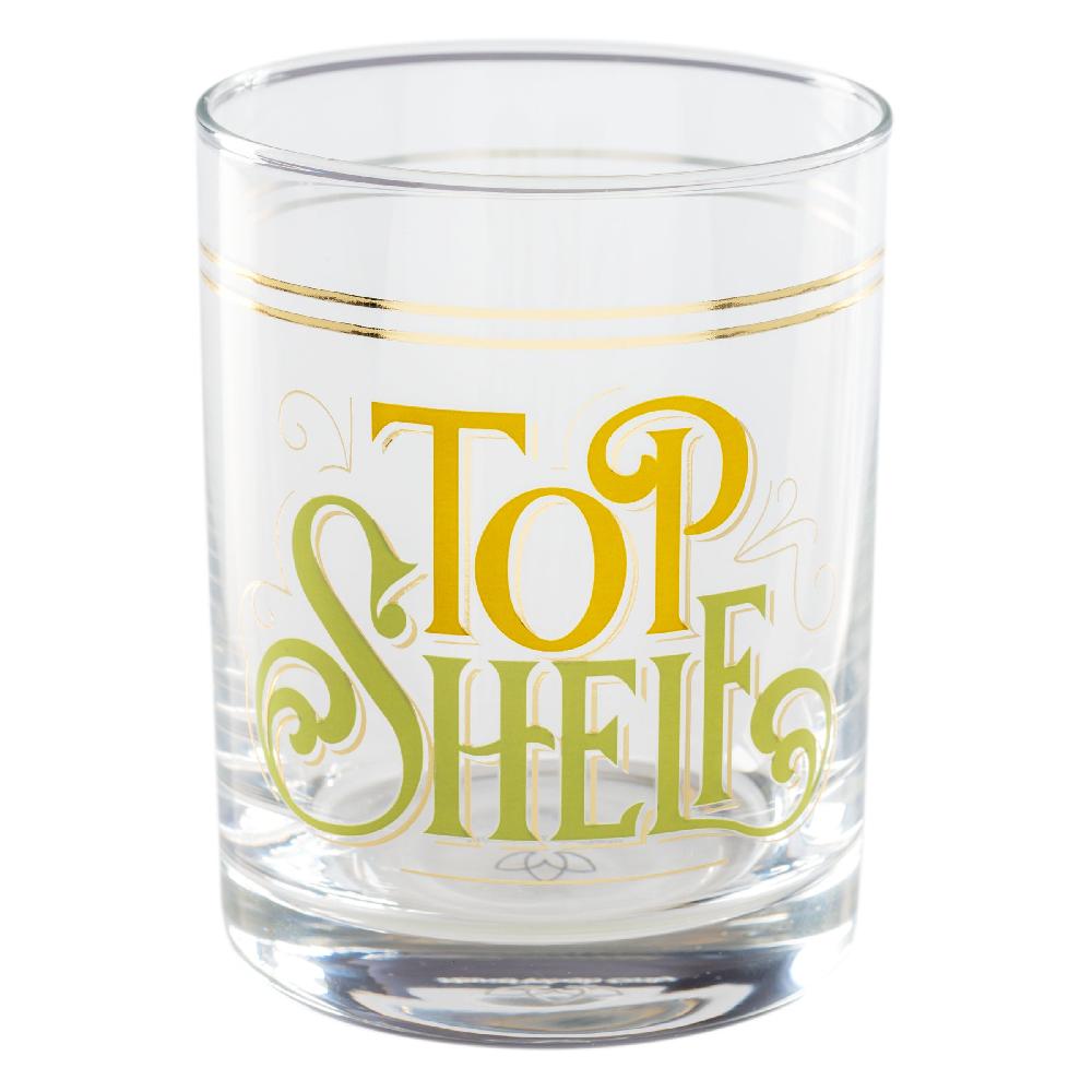 karma gifts Top Shelf Rocks Glass