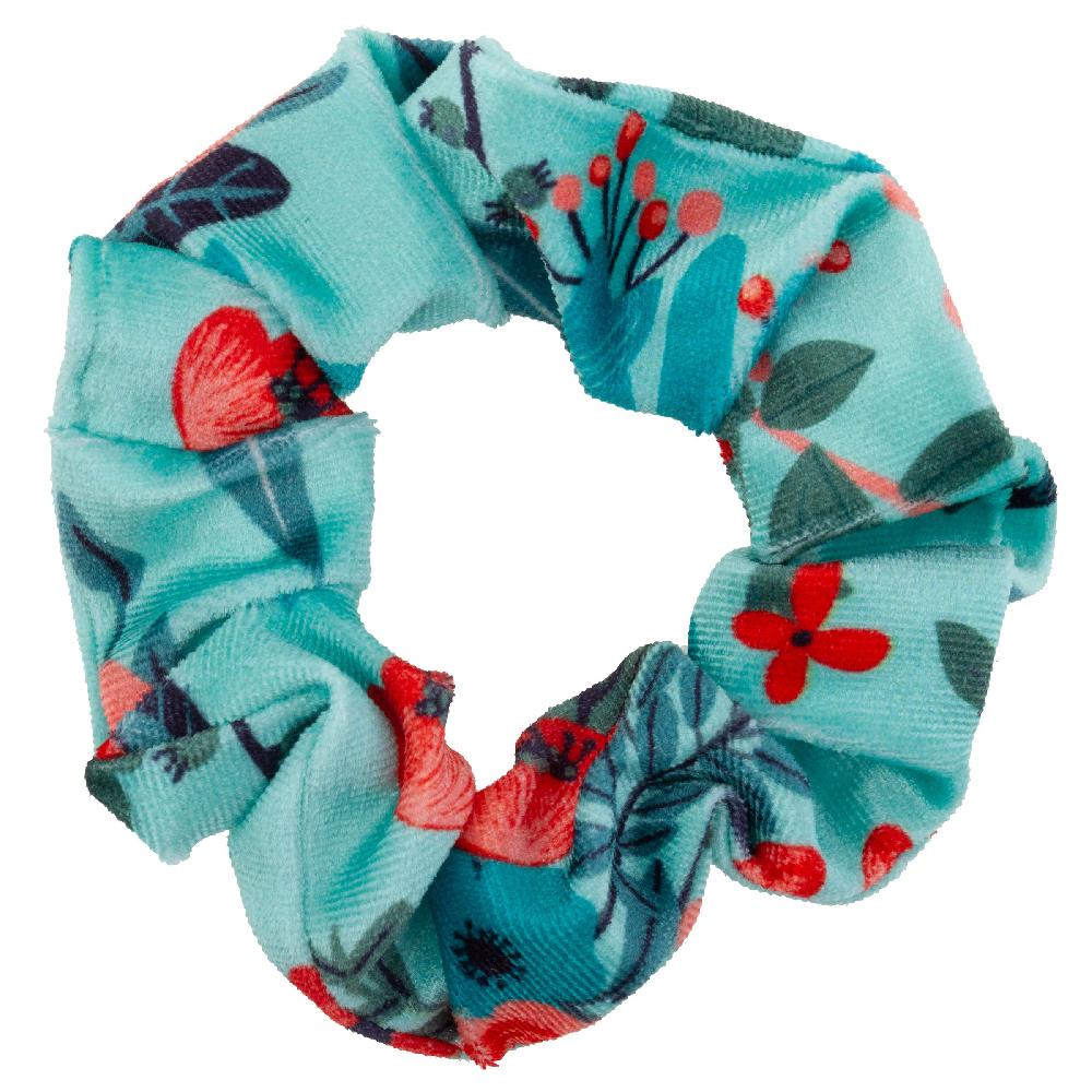 Karma Gifts Turquoise Velvet Scrunchies - 3 Pack