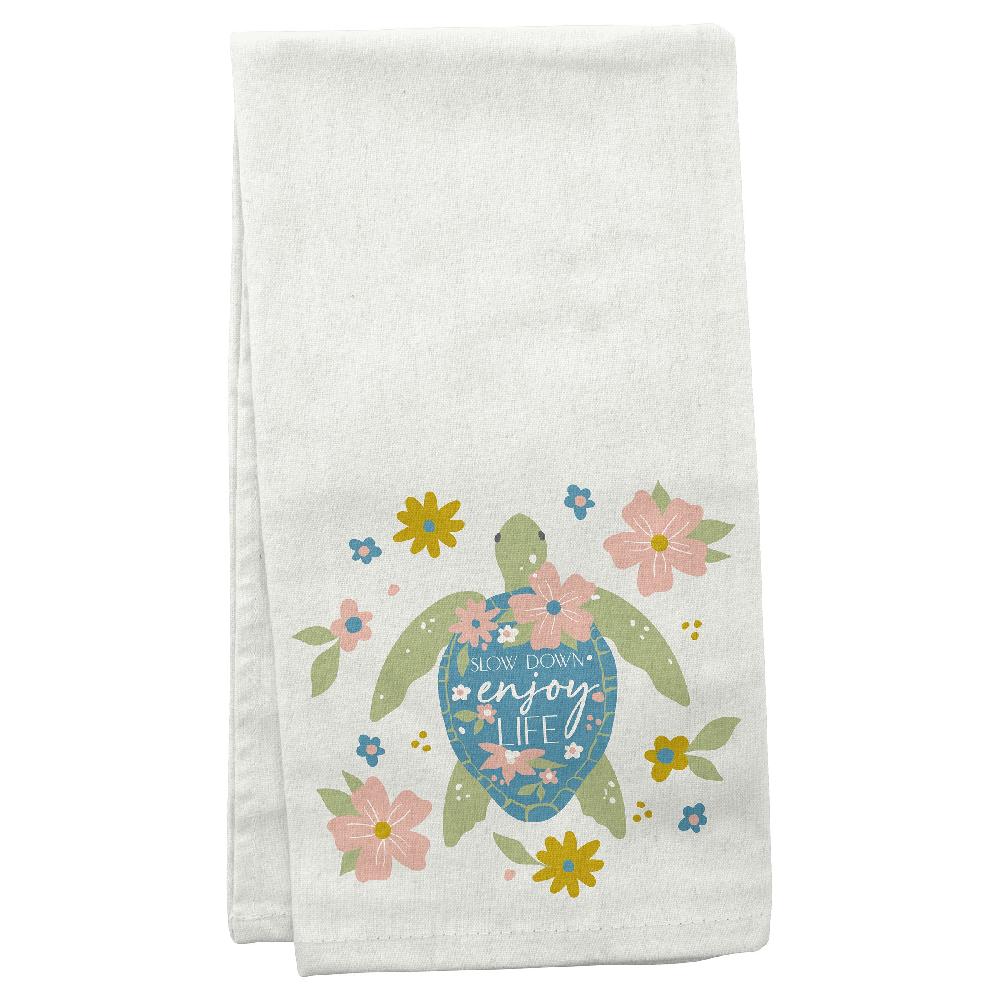 karma gifts Turtle Flora Tea Towels