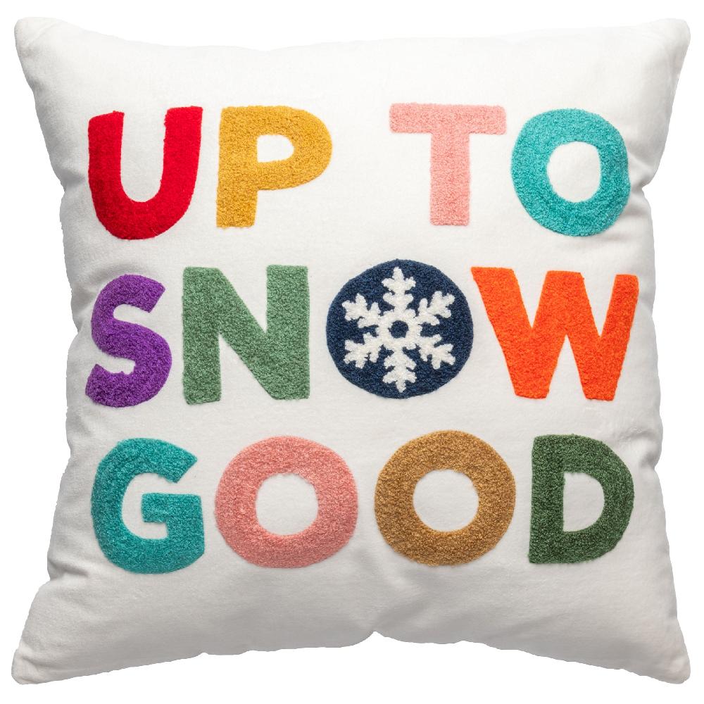 karma gifts Up To Snow Good Square Velvet Pillow