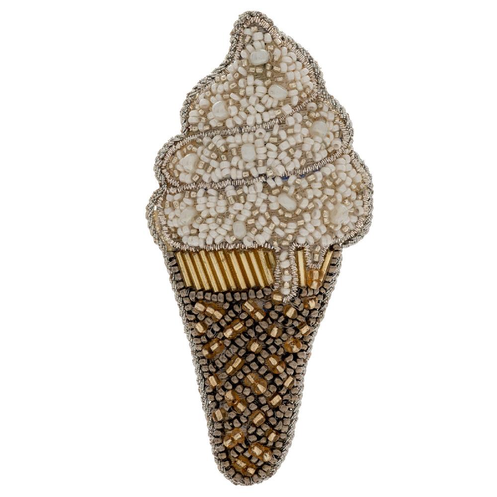 Karma Gifts Vanilla Ice Cream Cone Beaded Ornament