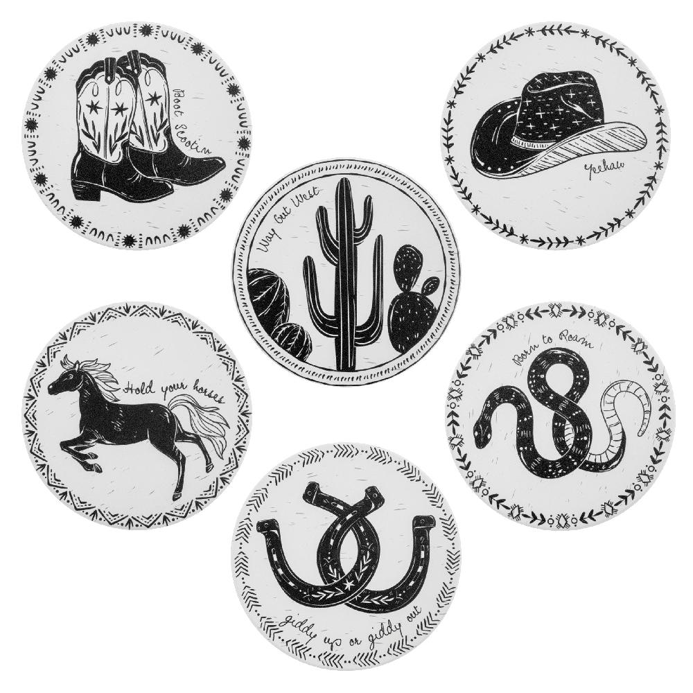 karma gifts Western Boho Coasters