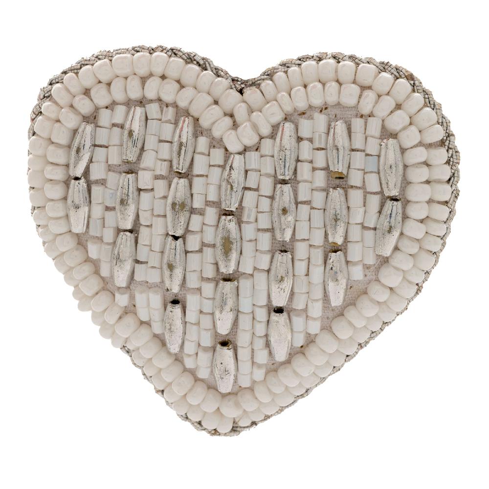 Karma Gifts White Mini Heart Beaded Ornament