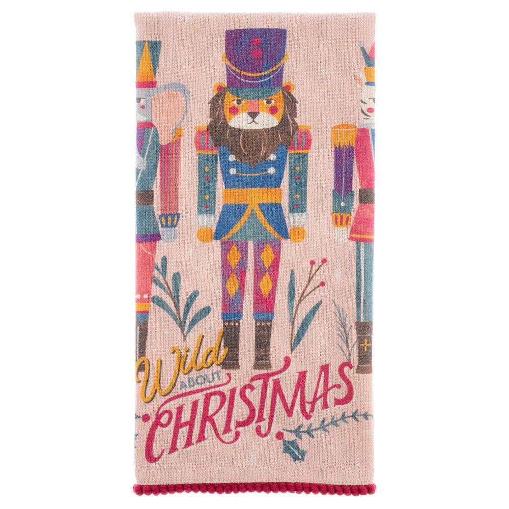 karma gifts Wild About Christmas Holiday Tea Towel