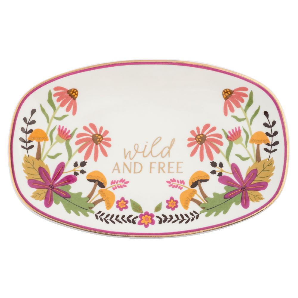 karma gifts Wild and Free Oval Trinket Tray