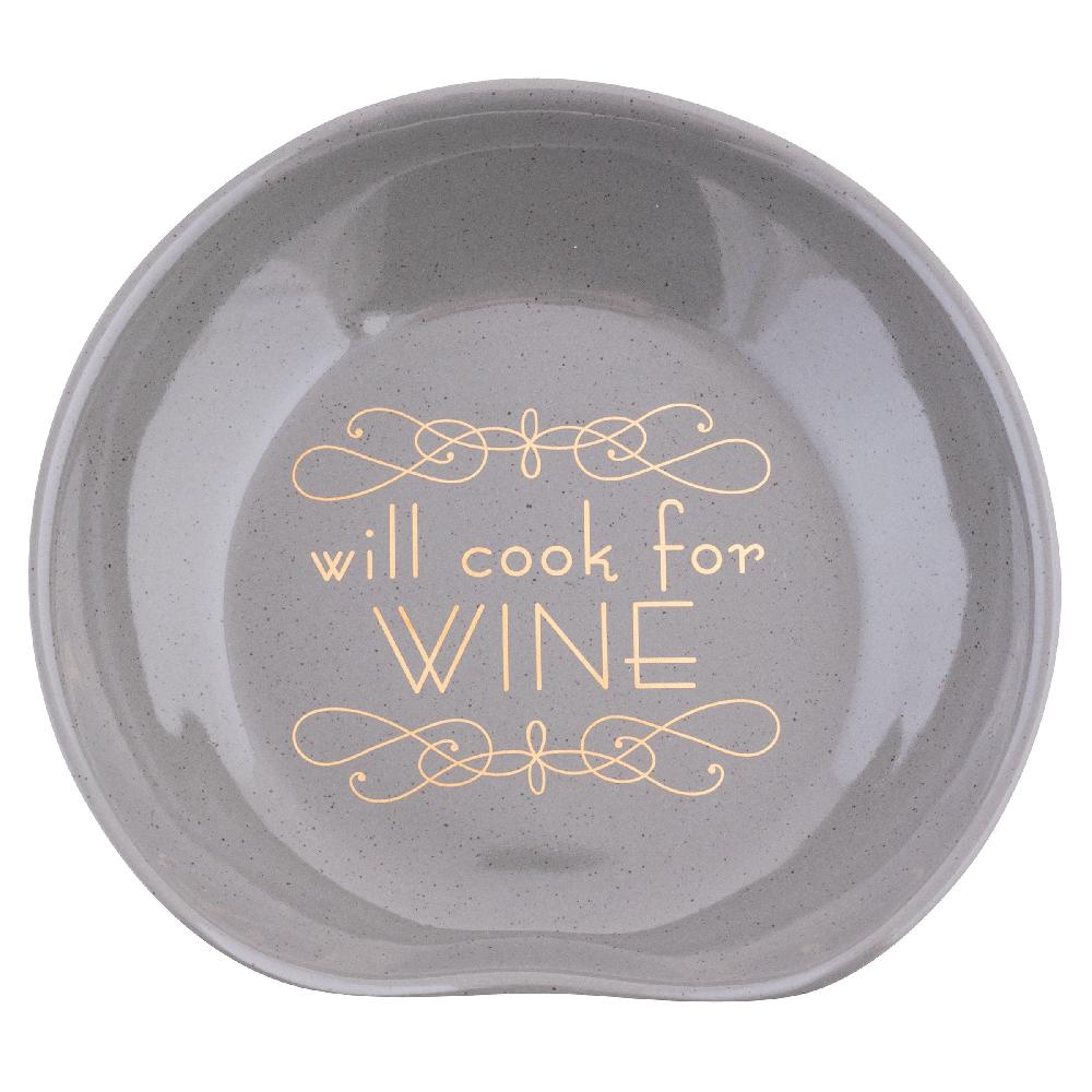 karma gifts Will Cook For Wine Chic Spoon Rest