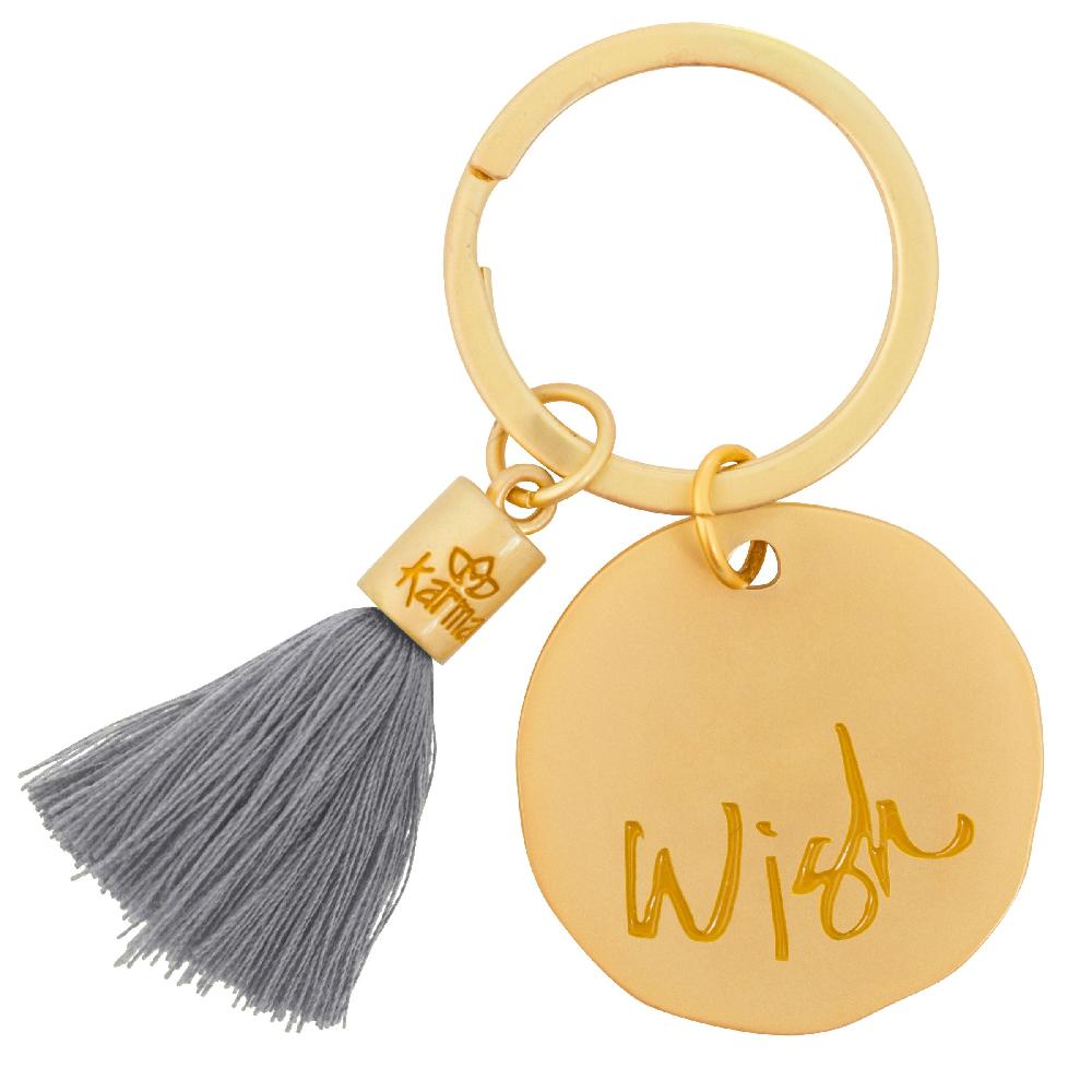 karma gifts Wish Round Tassel Key Chains