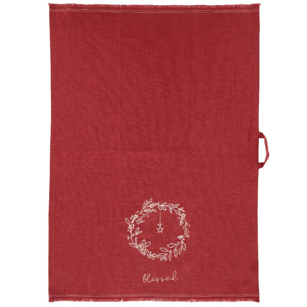 Karma Gifts Wreath Embroidered Cotton Tea Towels