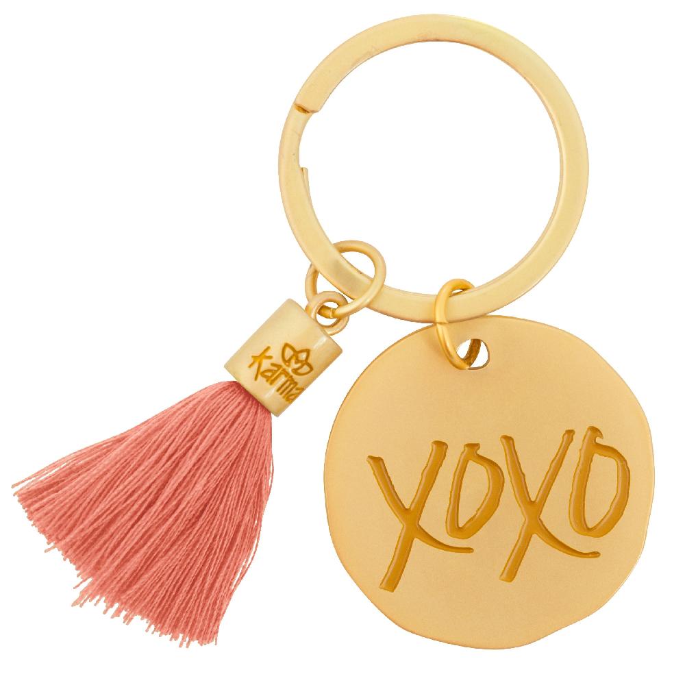 karma gifts XOXO Round Tassel Key Chains
