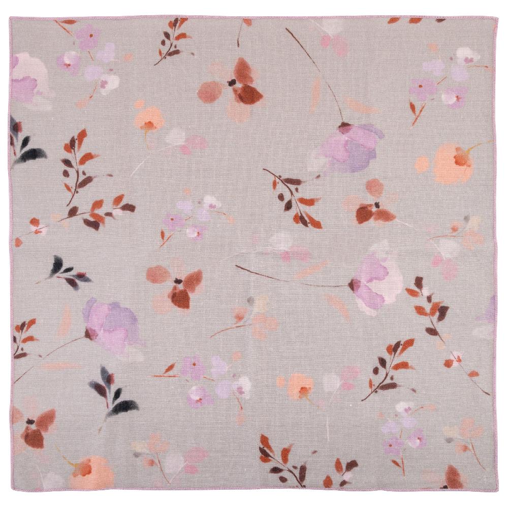 Karma Gifts Lilac Floral Linen Blend Dinner Napkins (Set Of 4)