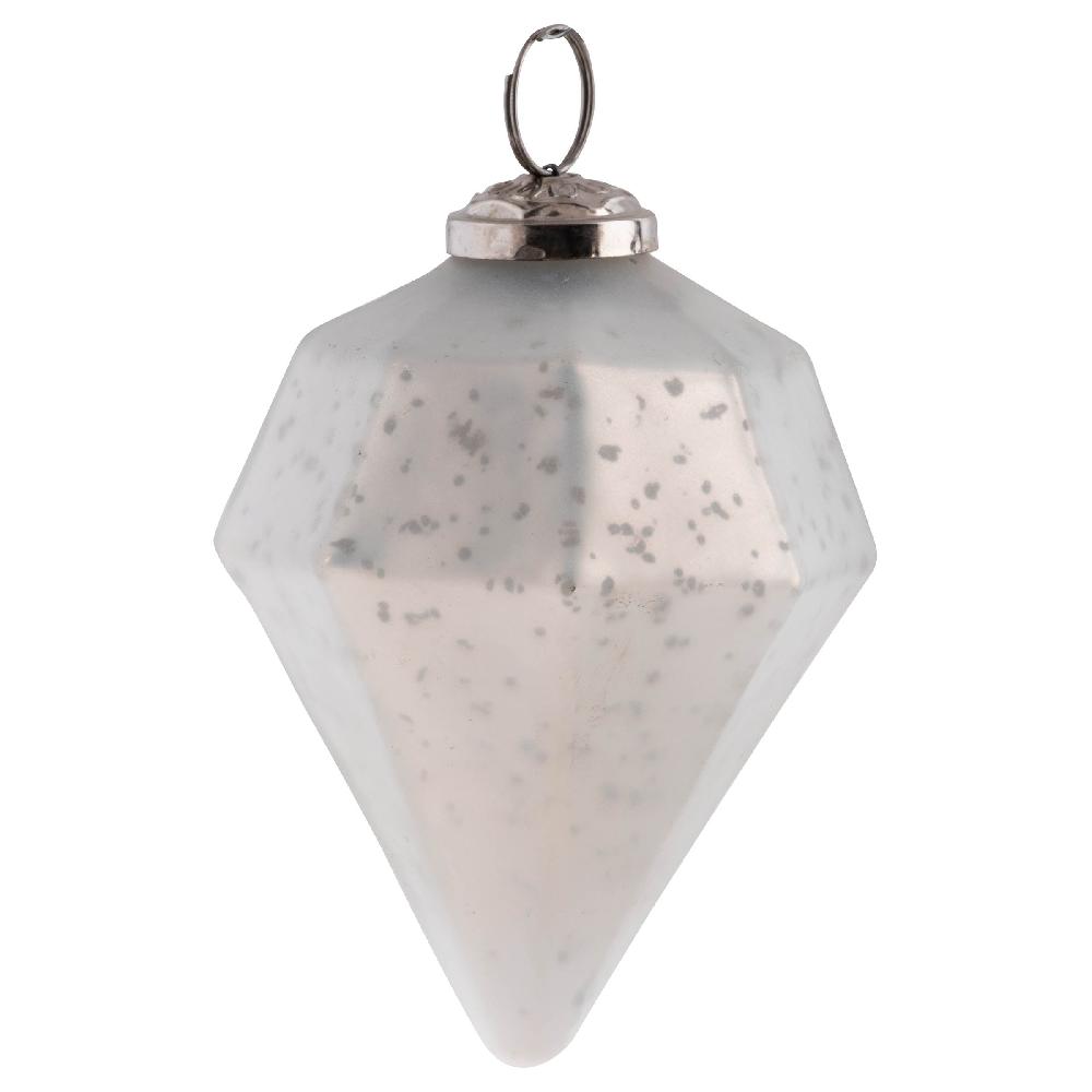 Karma Gifts Medium Diamond Pearl Matte Mercury Ornament