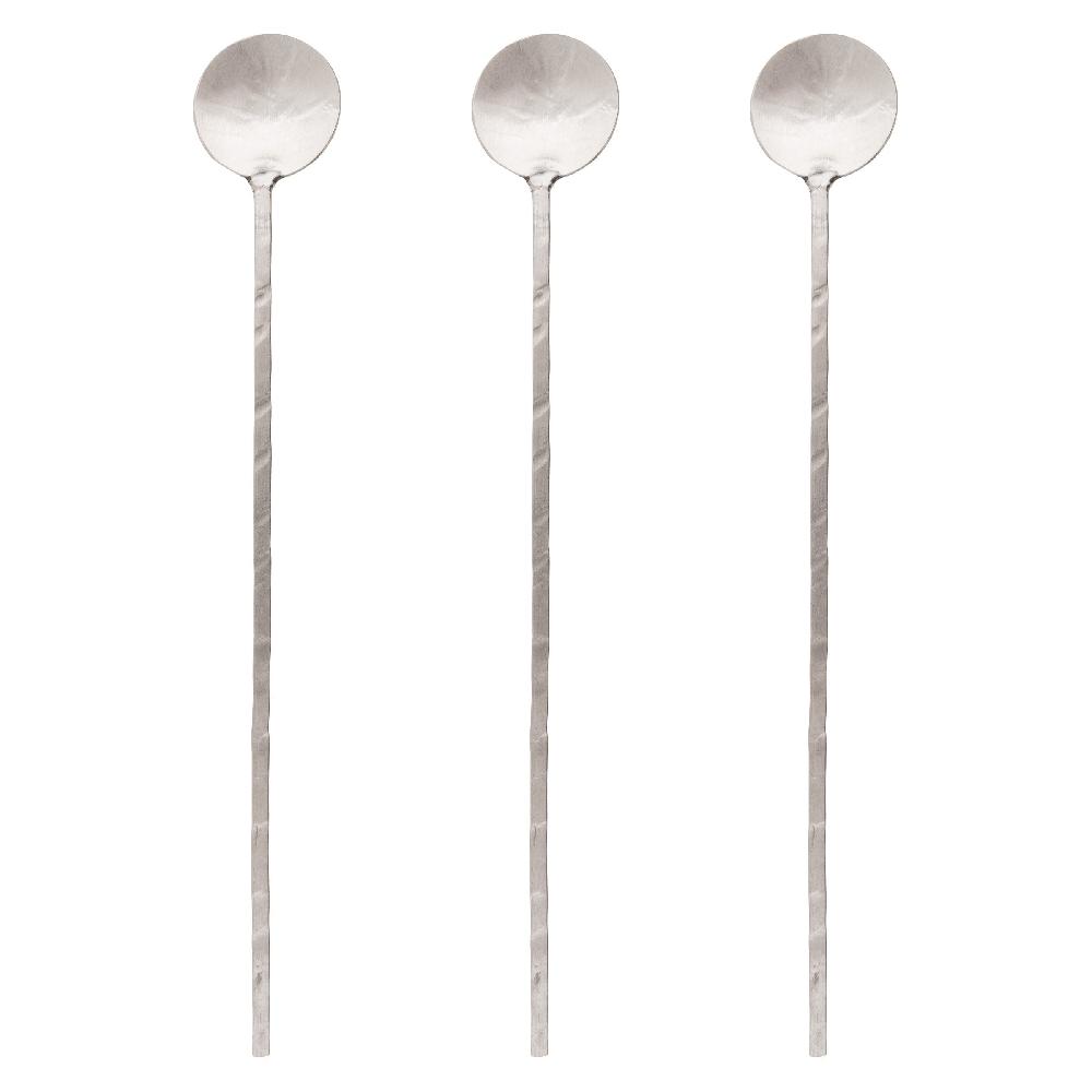 Karma Gifts Medium Silver Set Of 3 Catalina Stirring Spoons