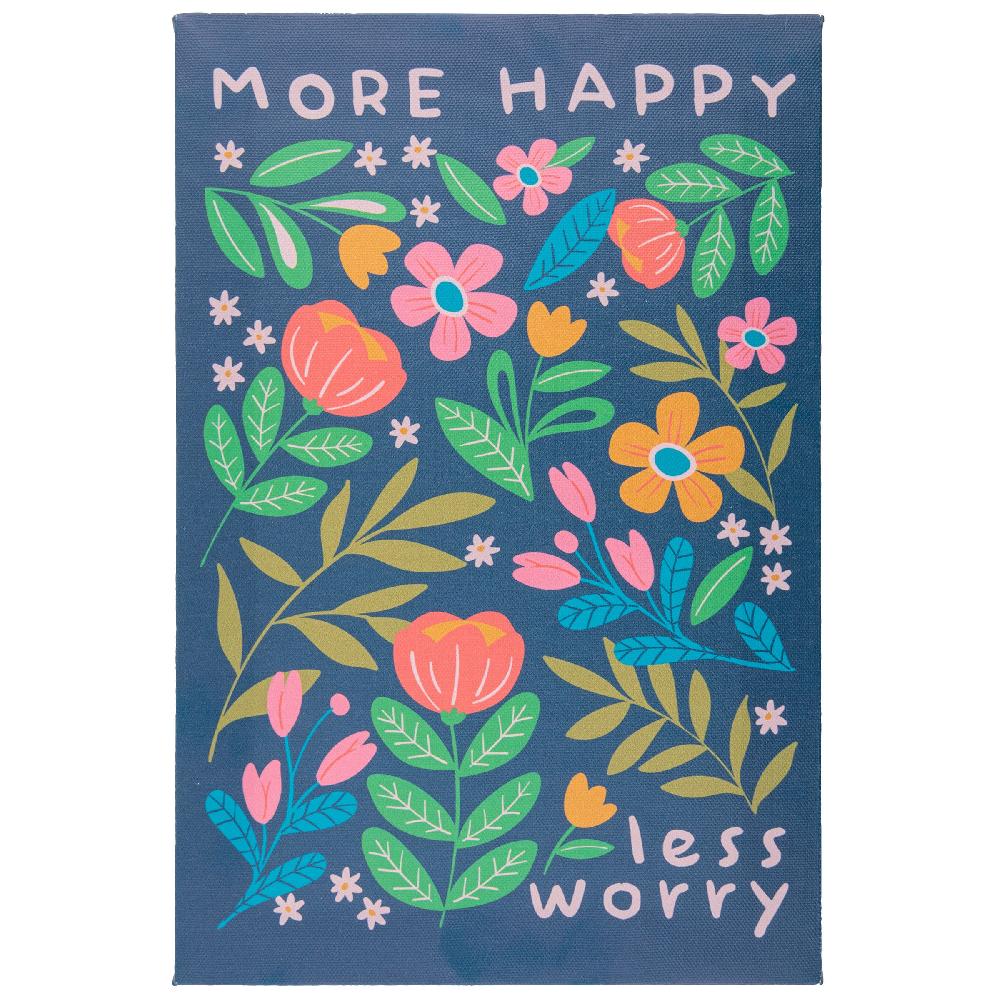 karma gifts More Happy 11.75 X 7.75 Canvas Wall Art