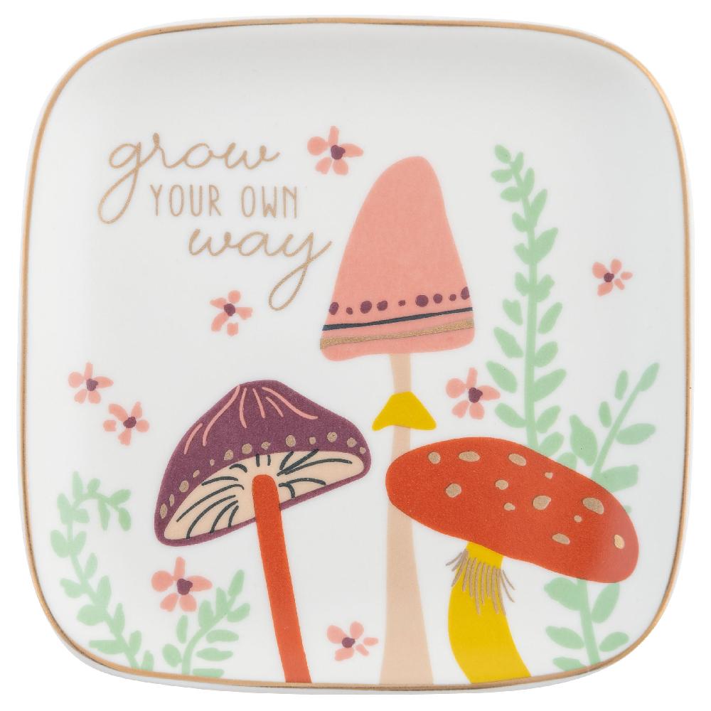 Karma Gifts Mushroom Flora Square Trinket Trays Large