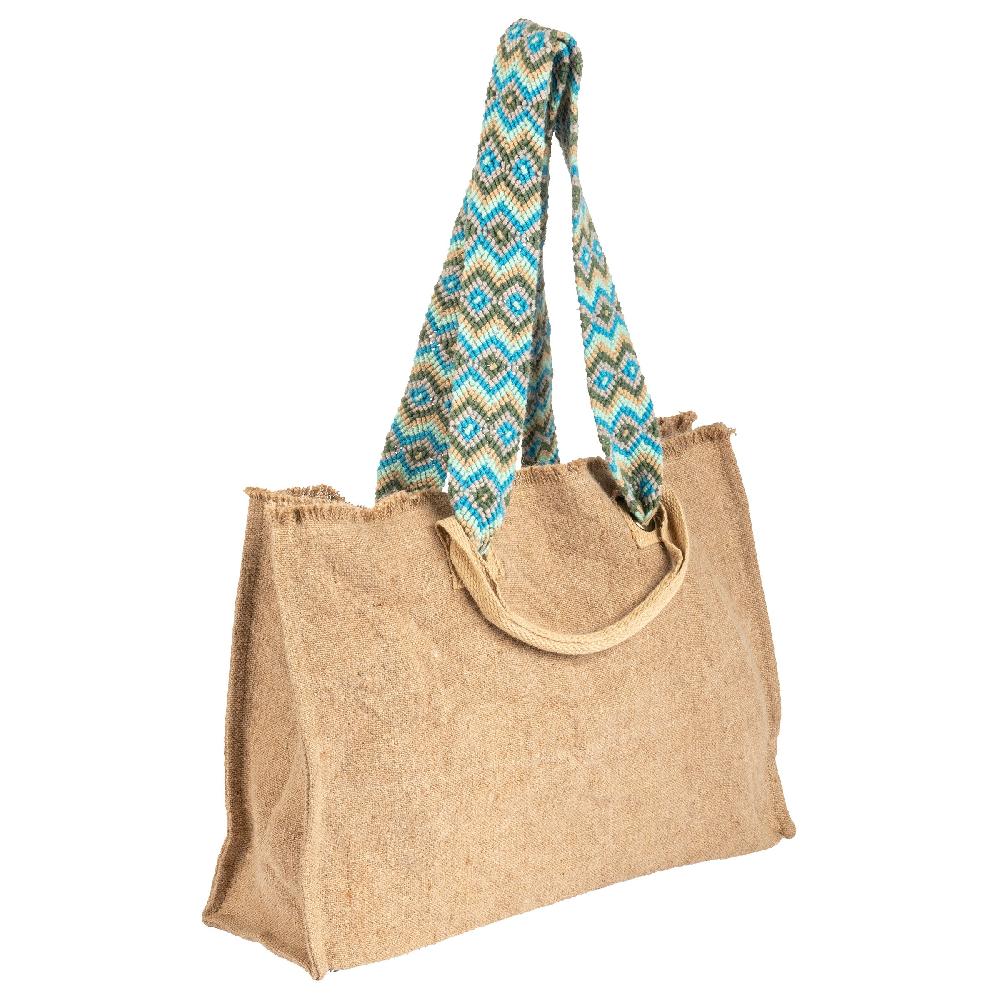 karma gifts Natural Oversized Tote With Hand Woven Straps