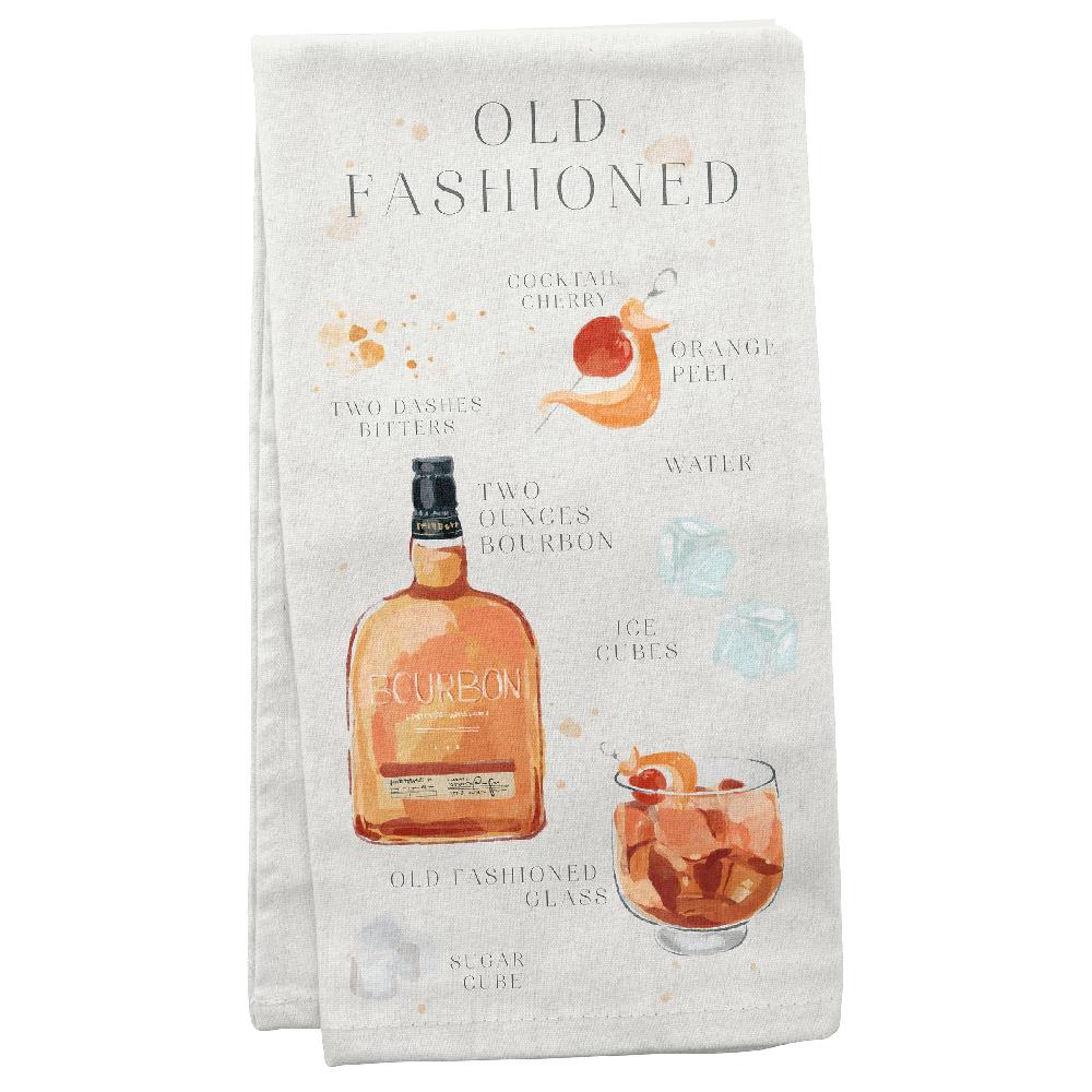 karma gifts Old Fashioned Speakeasy Linen Tea Towel