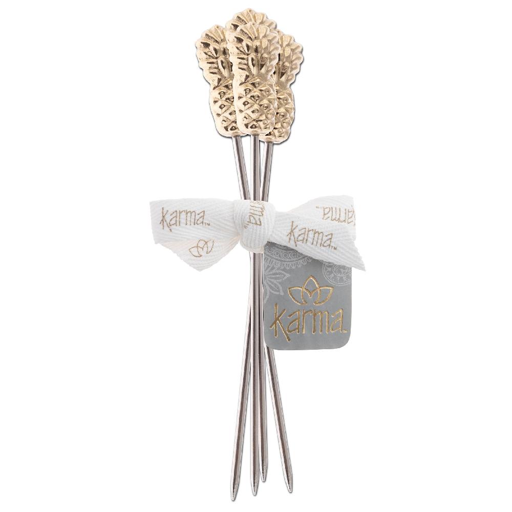 Karma Gifts Pineapple Set Of 4 Pineapple Cocktail Picks